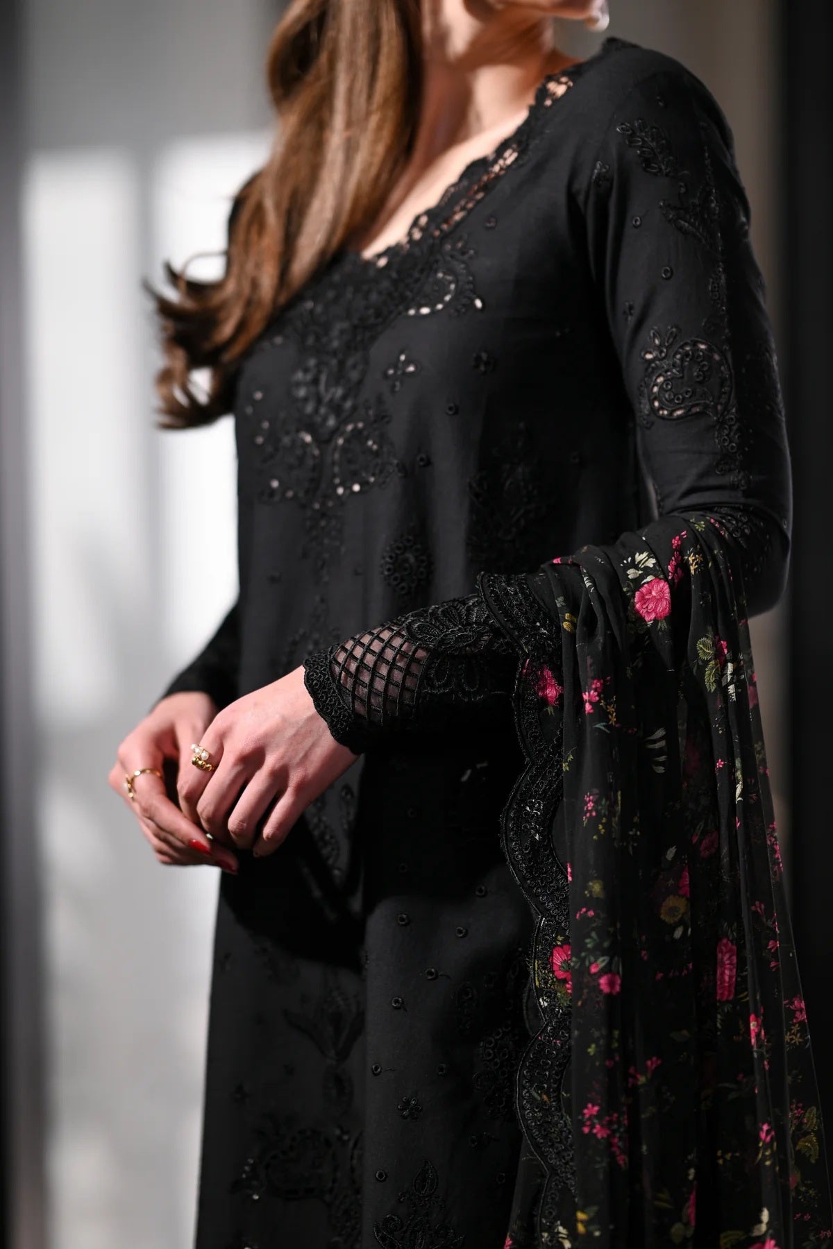 Zaib - Luxury Lawn Embroidered 3 Piece Unstitched - NEL-26602