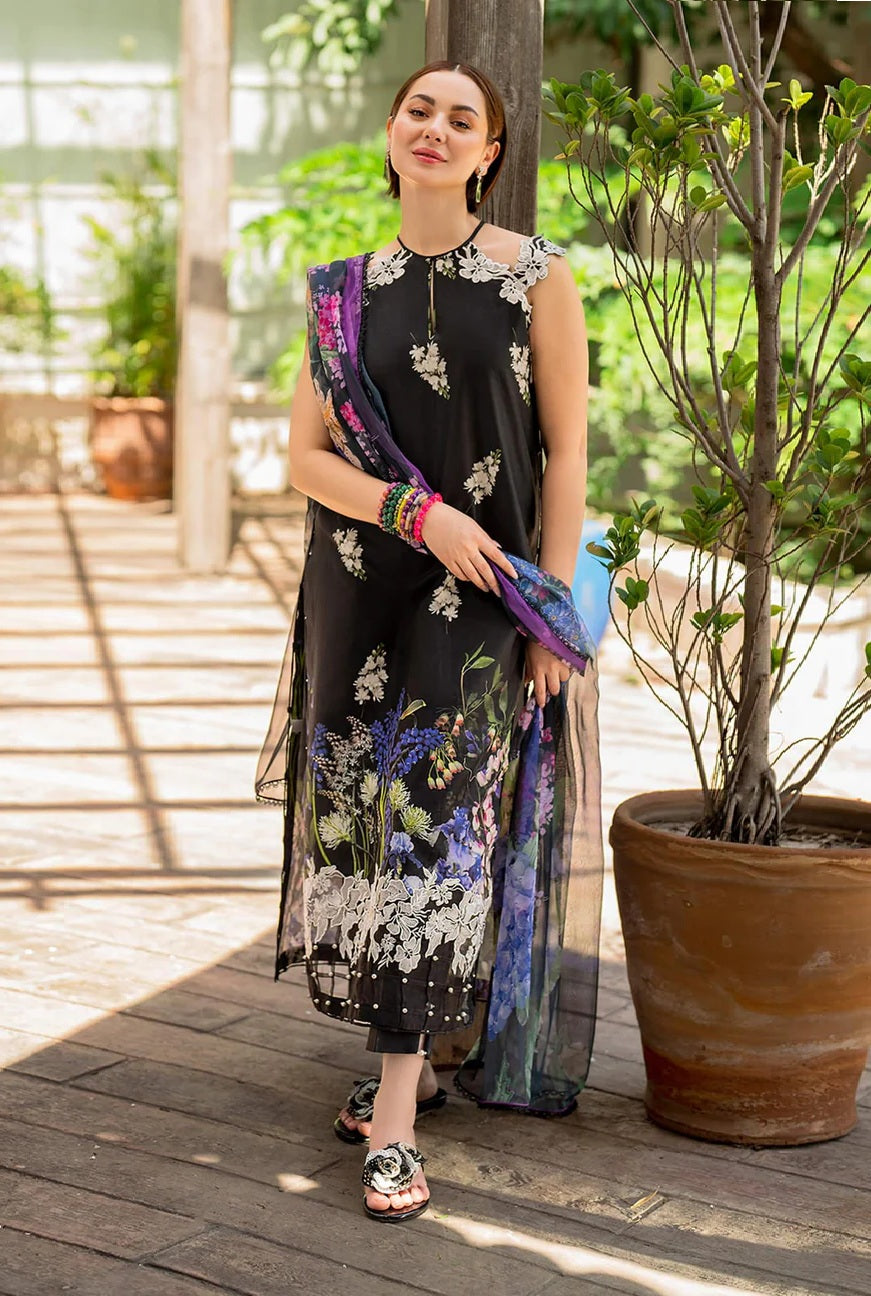 Asifa and Nabeel - Lawn Embroidered Unstitched 3 Piece - Surma MK-14