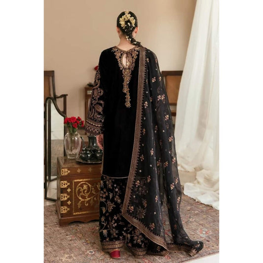 Baroque Black Formal Collection Velvet 3pc