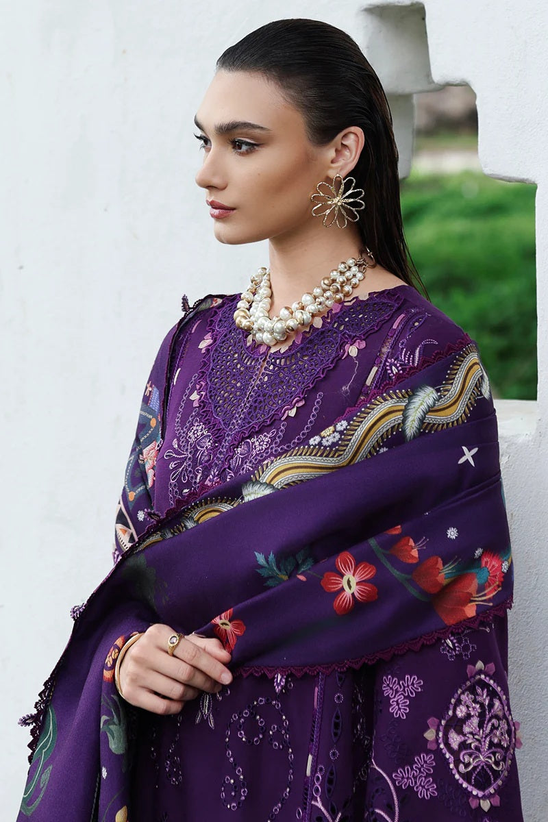 Qalamkar - KL-15 IRIS | Lawn Embroidered 3 Piece Unstitched