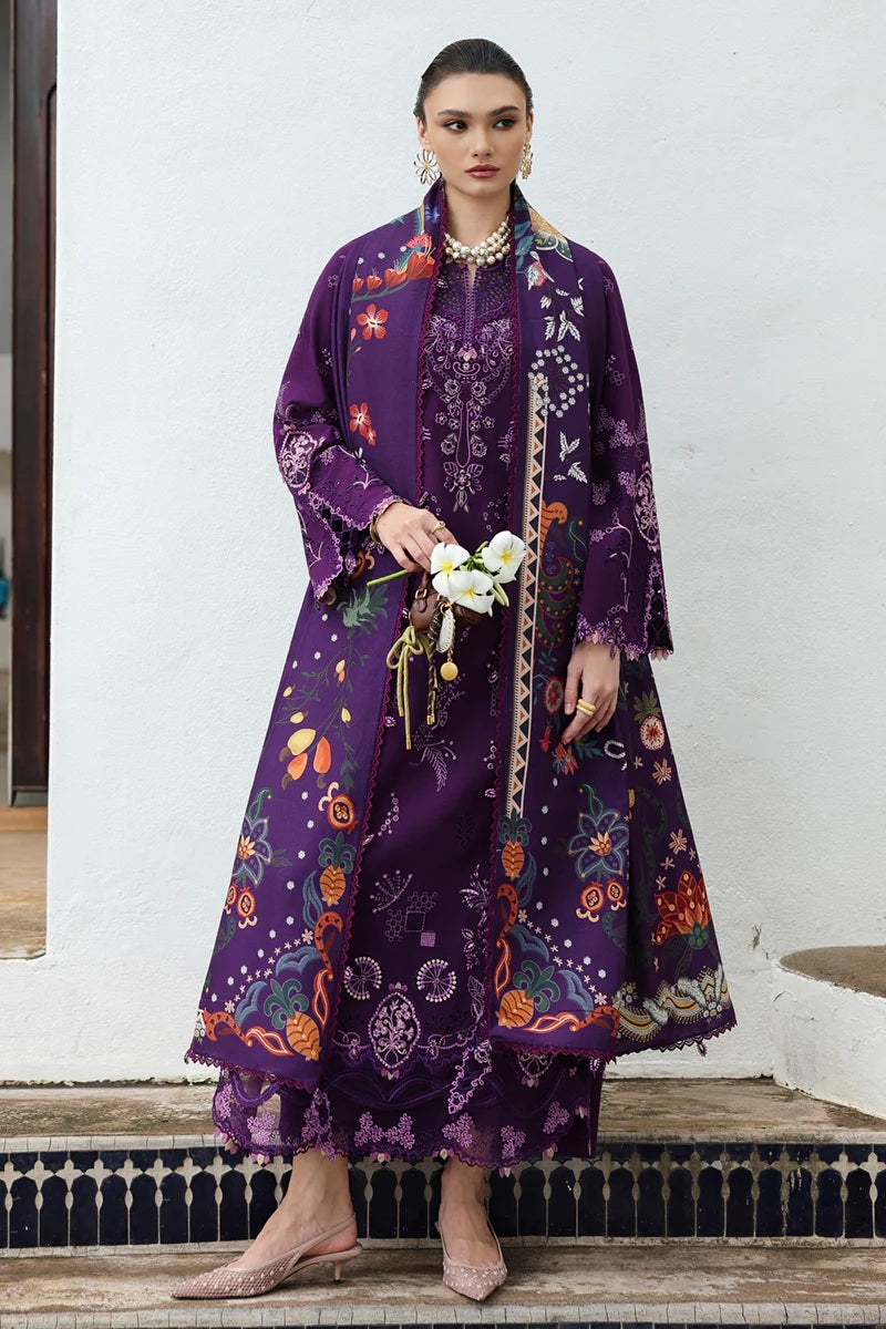 Qalamkar - KL-15 IRIS | Lawn Embroidered 3 Piece Unstitched