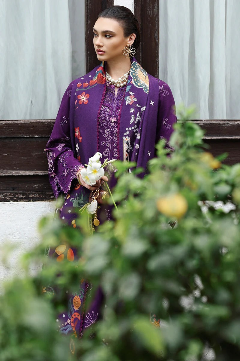 Qalamkar - KL-15 IRIS | Lawn Embroidered 3 Piece Unstitched