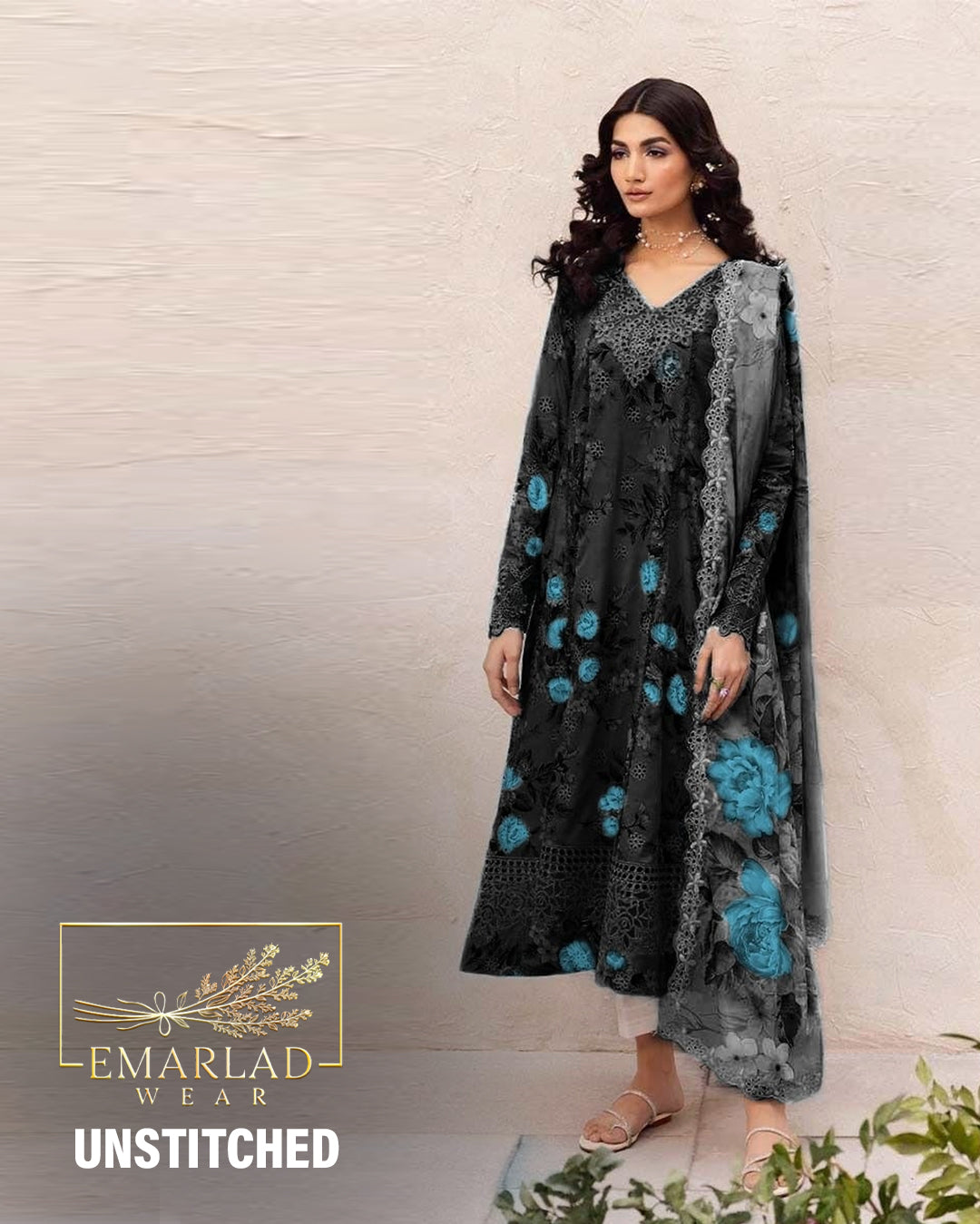 Iznik Digital Print Lawn Embroidery Chikankari New Arrival 3pc