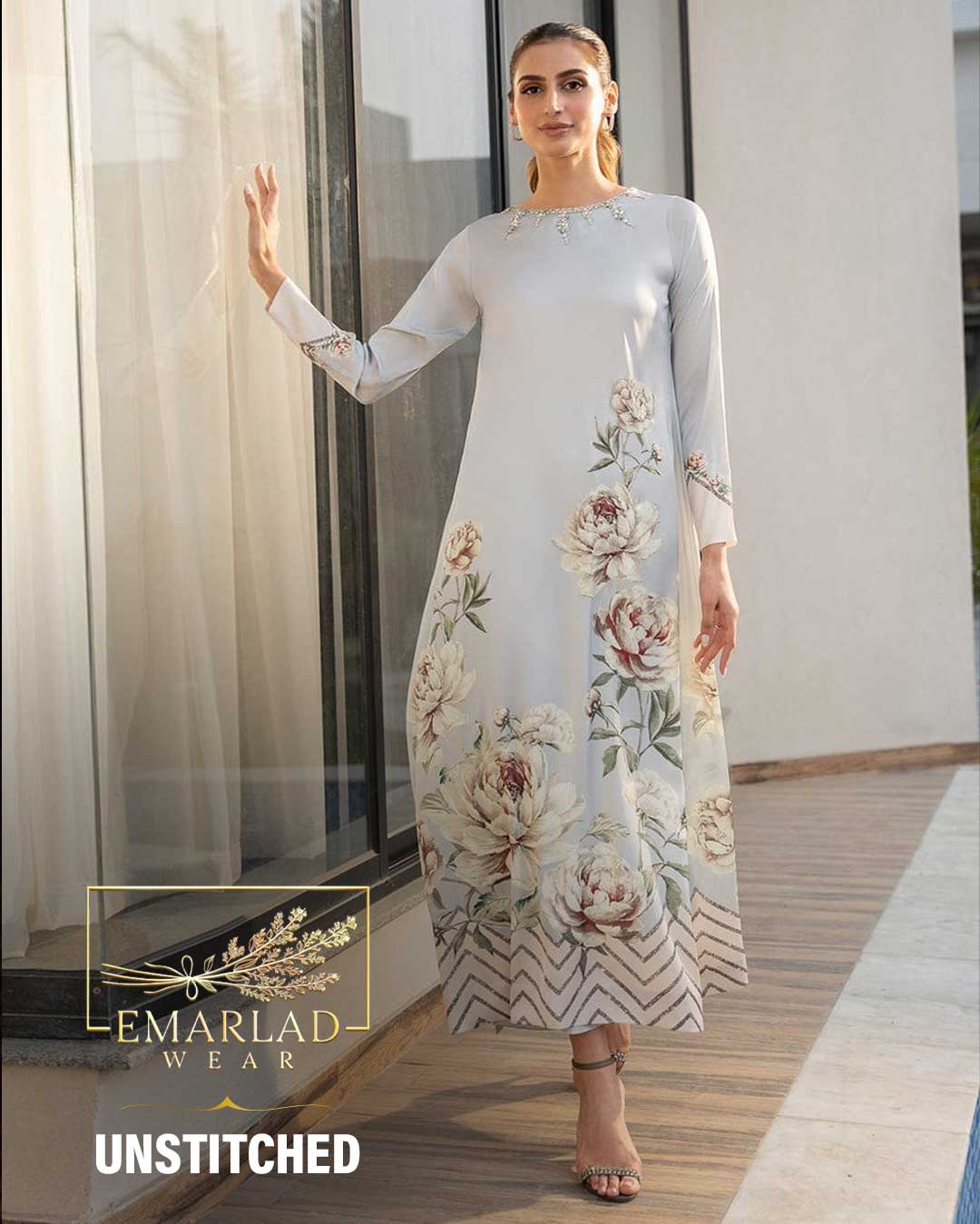 Lulusar  Silver 3 Piece Silk Suit