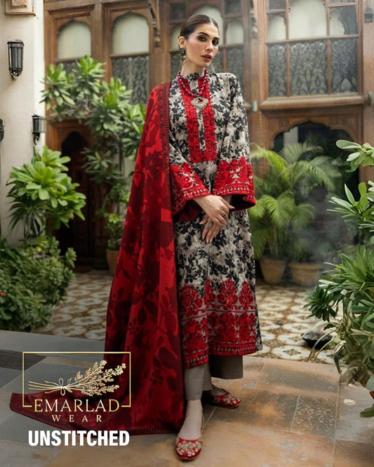 Zainab Chottani | Brown & Red - Pure lawn with chiffon dupatta Collection