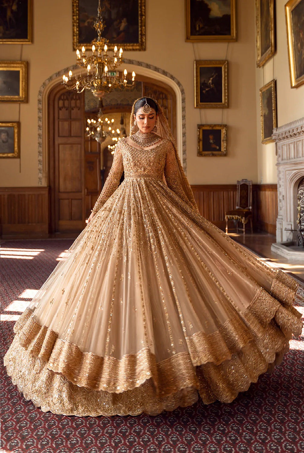 Faiza Saqlain - Luxury Net Embroidered 3 Piece Unstitched - Zariana