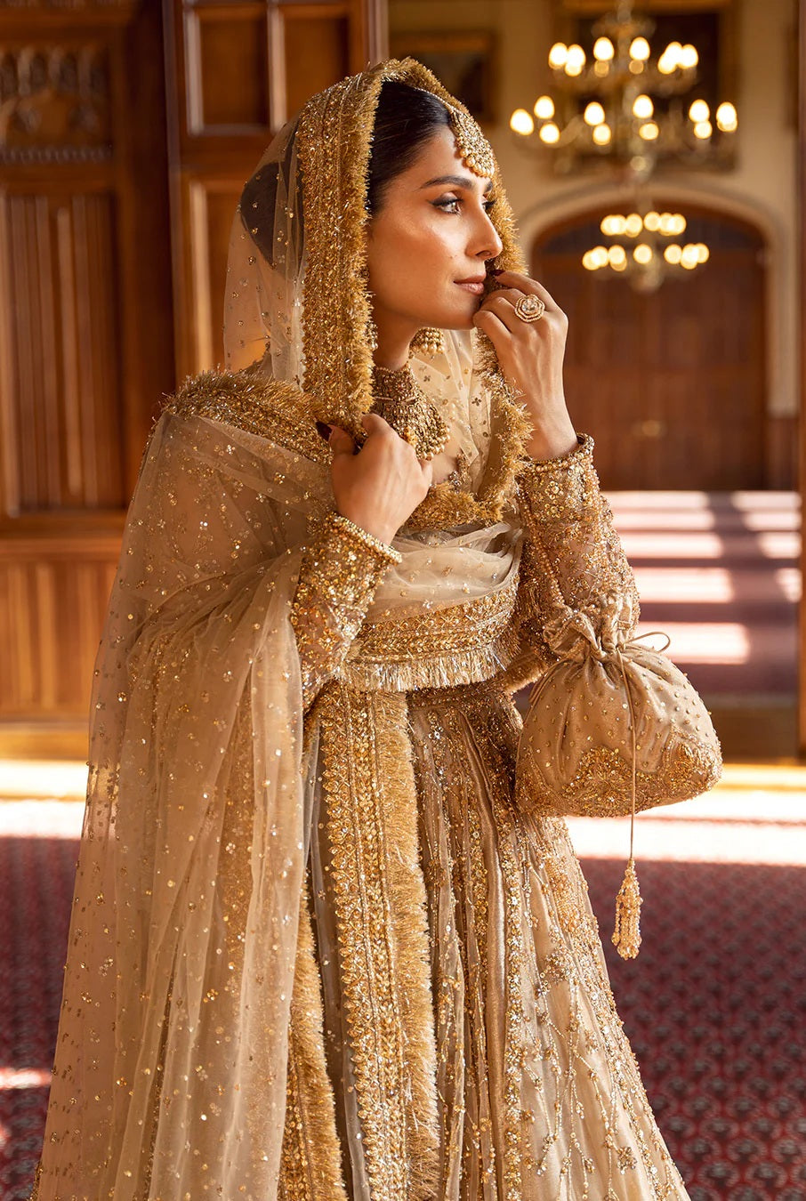 Faiza Saqlain - Luxury Net Embroidered 3 Piece Unstitched - Zariana