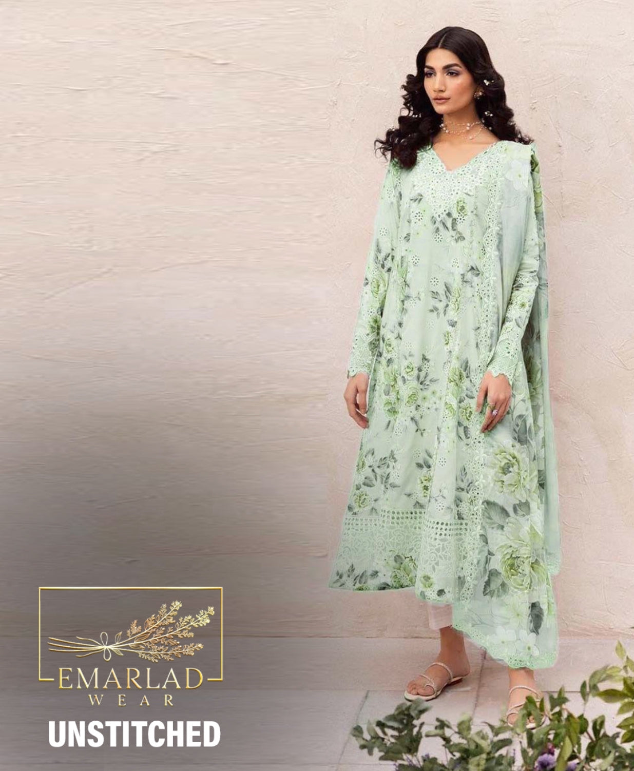 Iznik Digital Print Lawn Embroidery Chikankari New Arrival 3pc