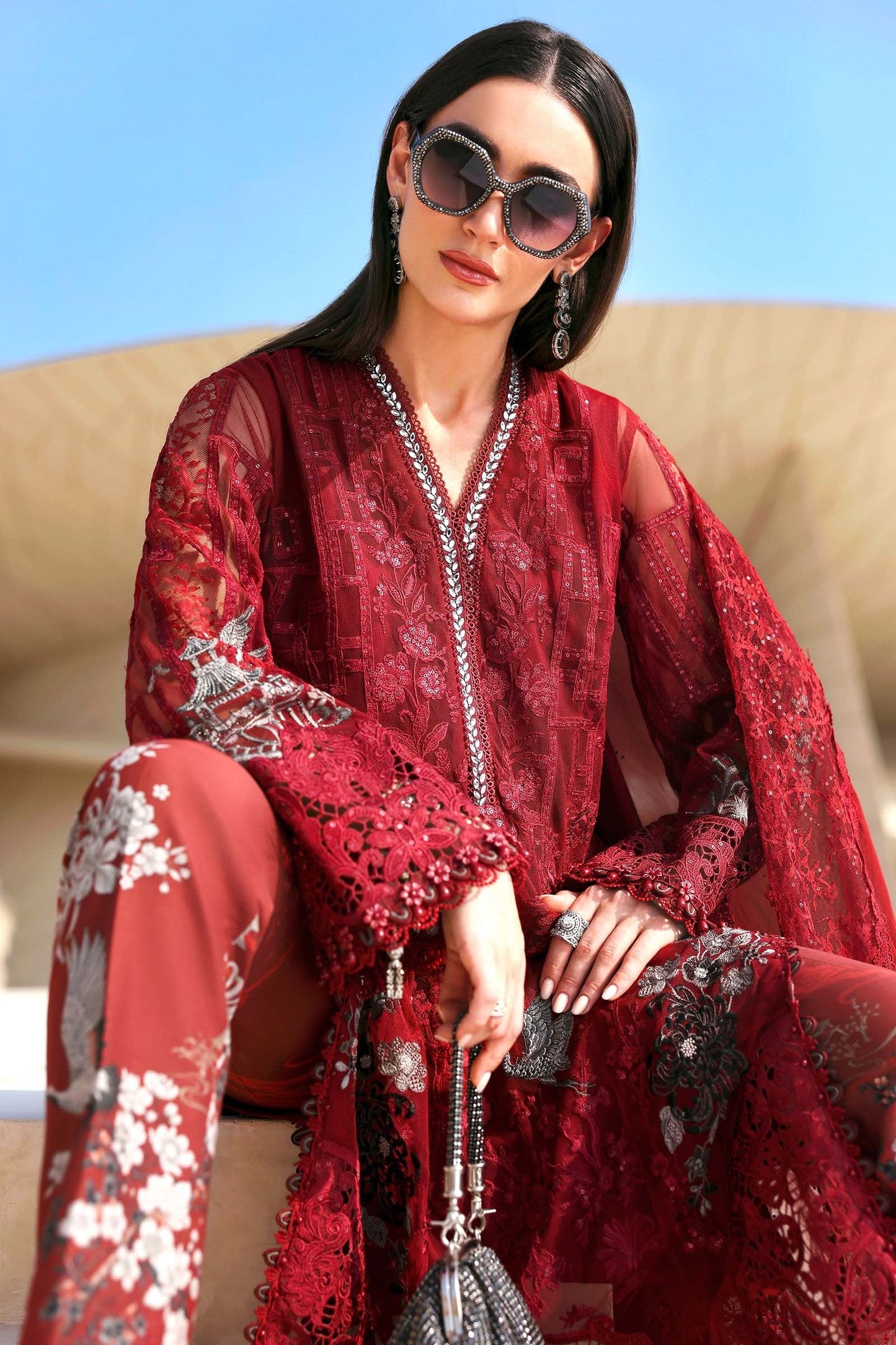 Maria.B - Luxury Lawn Embroidered 3 Piece Unstitched - D-2607-A