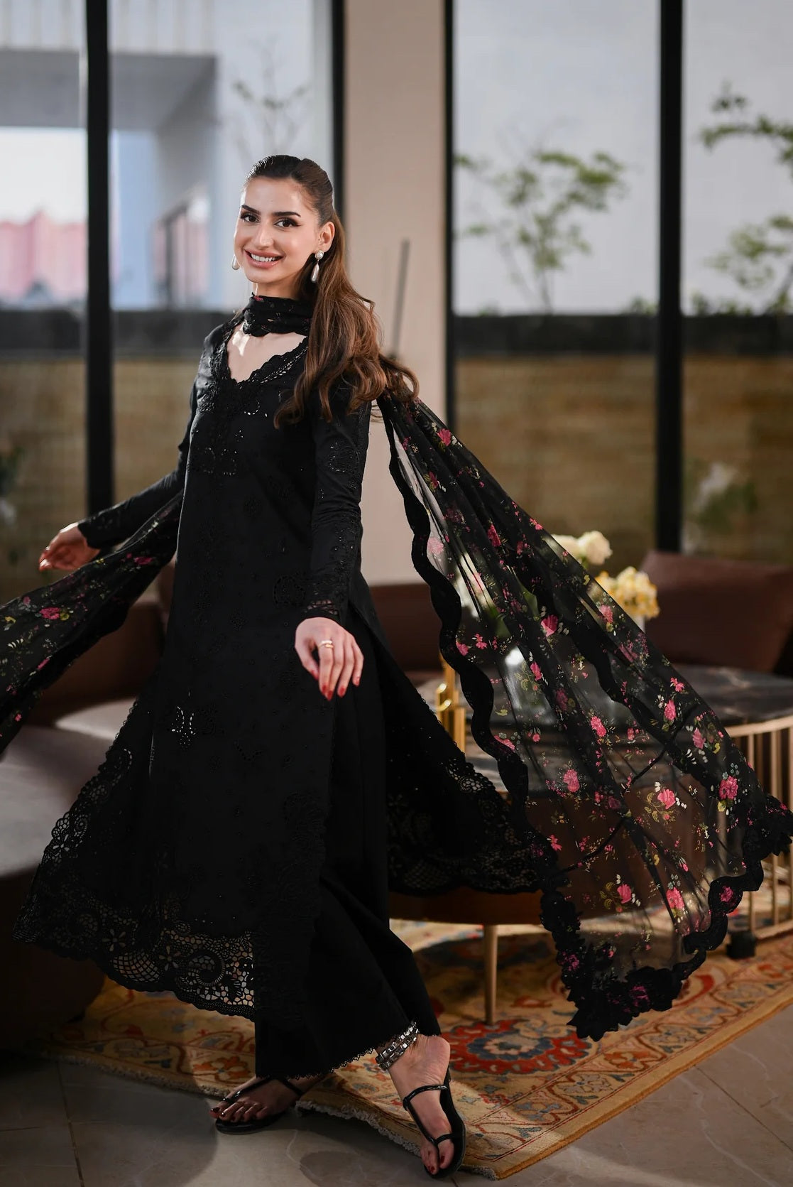 Zaib - Luxury Lawn Embroidered 3 Piece Unstitched - NEL-26602