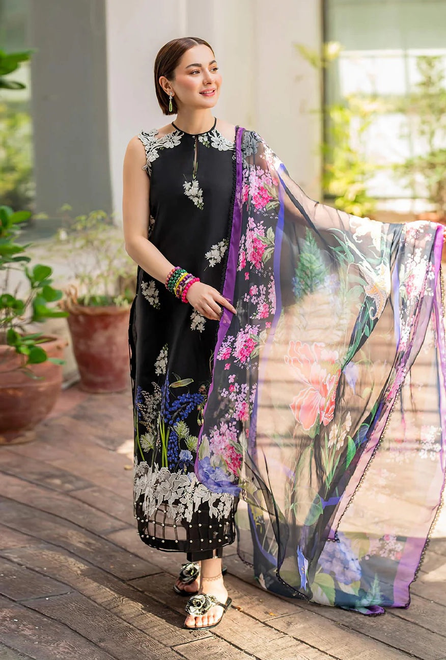 Asifa and Nabeel - Lawn Embroidered Unstitched 3 Piece - Surma MK-14