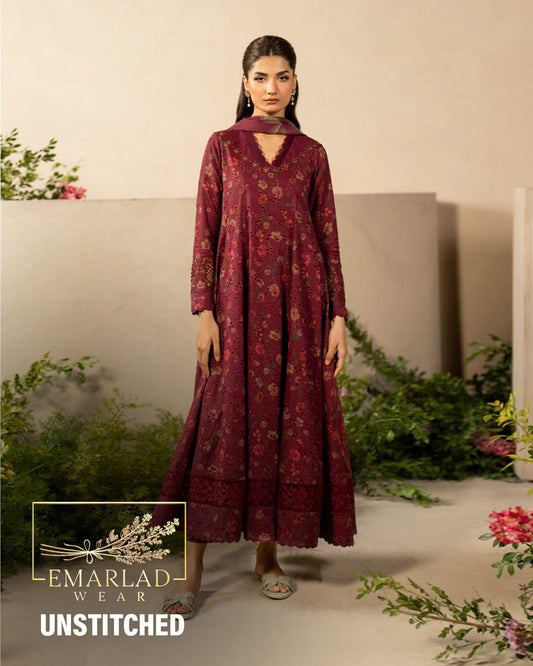 Iznik | Maroon - Chikankari Lawn Printed Collection