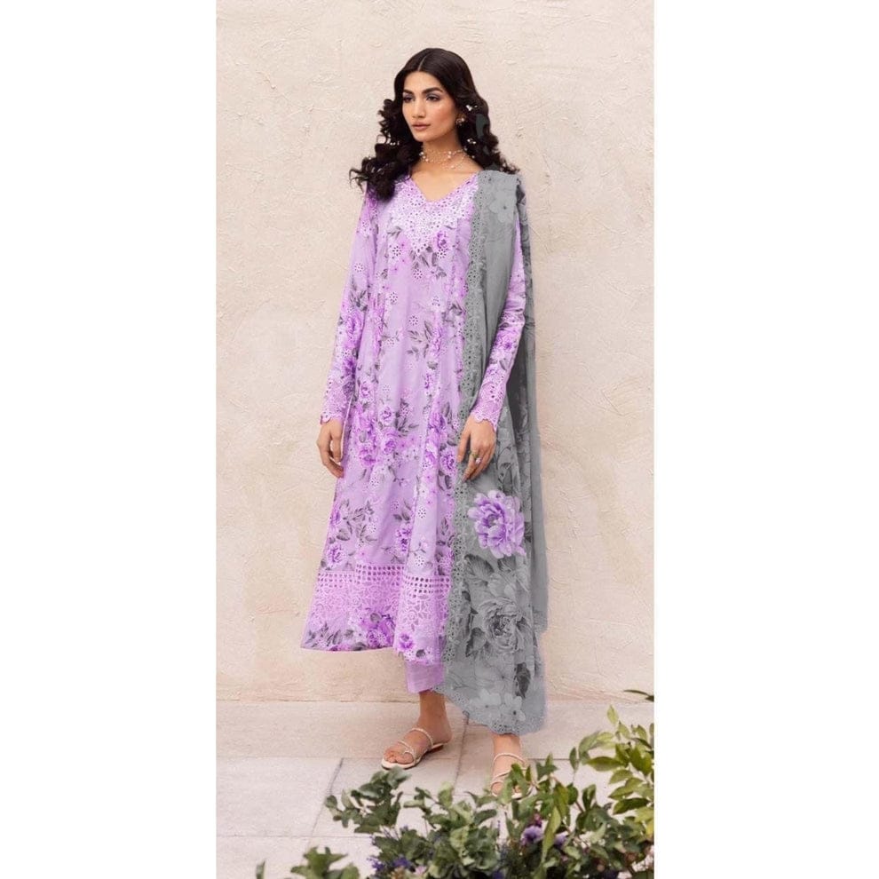 Iznik | Purple - Printed Lawn Chikankari Collection