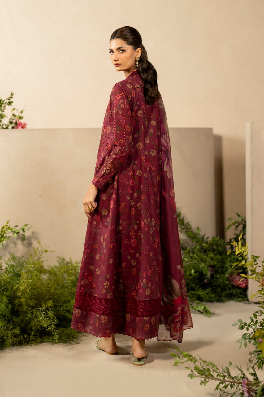 Iznik | Maroon - Chikankari Lawn Printed Collection