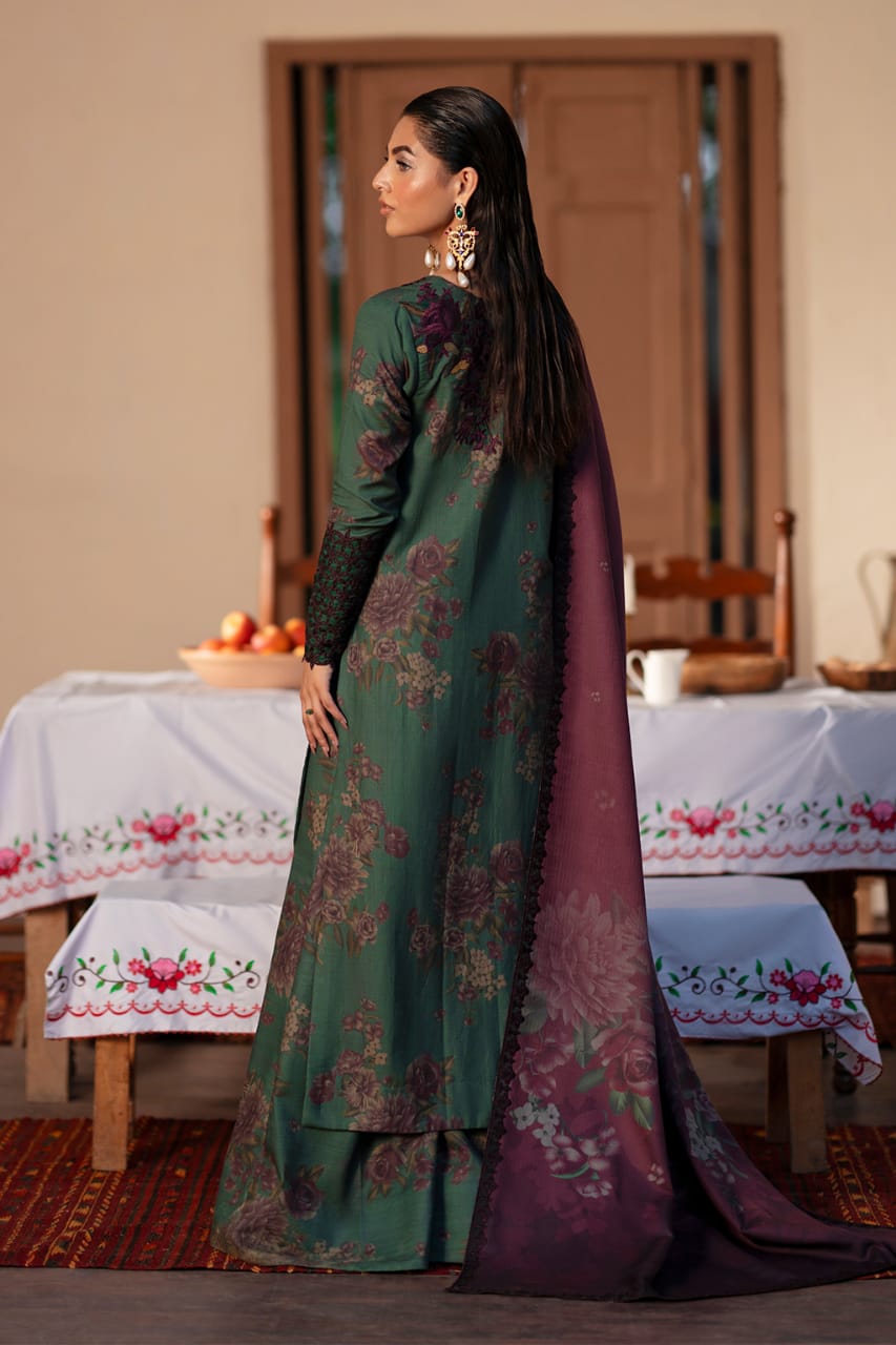 Iznik | Dark Green - Lawn Chiffon Dupatta Collection