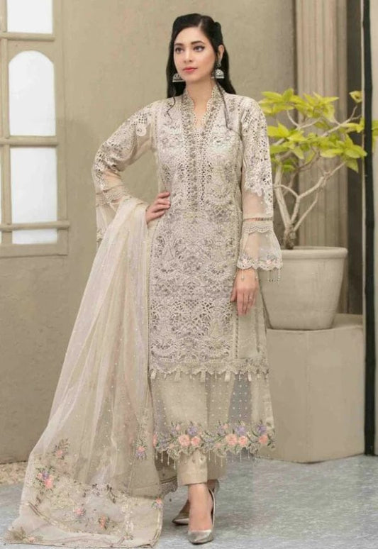 MARIA.B FESTIVE EMBROIDERED ORGANZA DRESS SAMI STITCHED 3PC